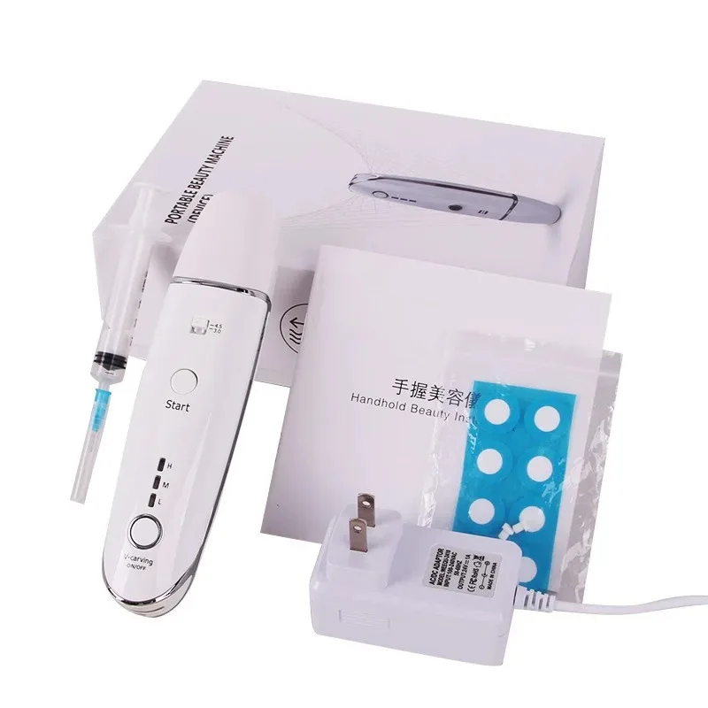 Mini Hifu Ultrasonic RF Facial Massager Lifting Wrinkle Removal Line V-Shape Anti-Aging Skin Tightening Face Care Beauty Device