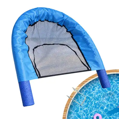 Pool Noodle Chair Mesh Water Hammock Floating Lounge Chair Swim Seat for Teens Adults Pool Beach Lake Summer Relaxation
