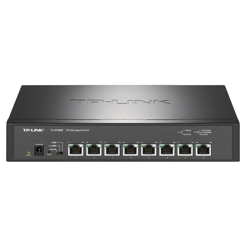 Tp-link TL-ST2008  Ethernet Switch 10 Gigabit 10000mbps Web Manager 8*10gbps RJ45 Backbone Networking Hub of Mining Machinery