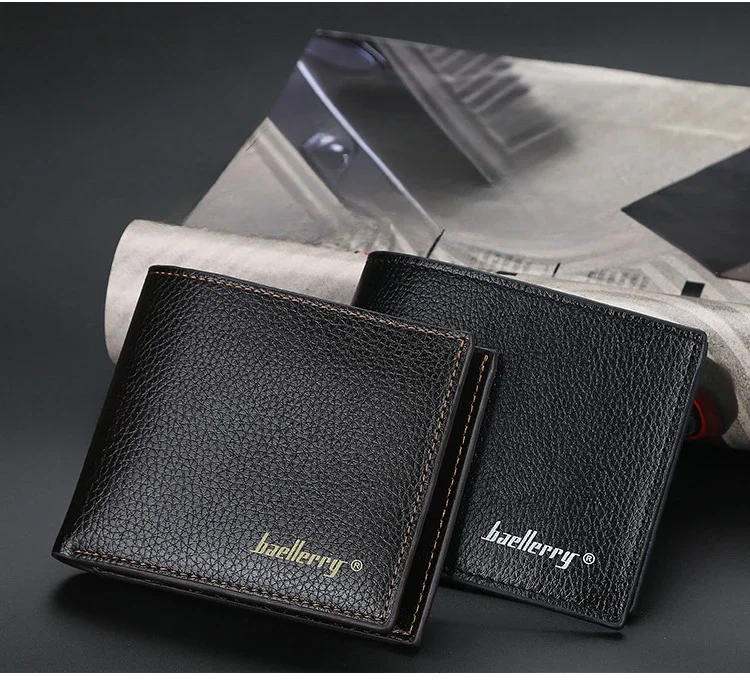 Men Wallet PU Leather Black/Brown Credit Card Holder Wallet Case Male Short Purse 2023 Money Bag for Men Coin Purse