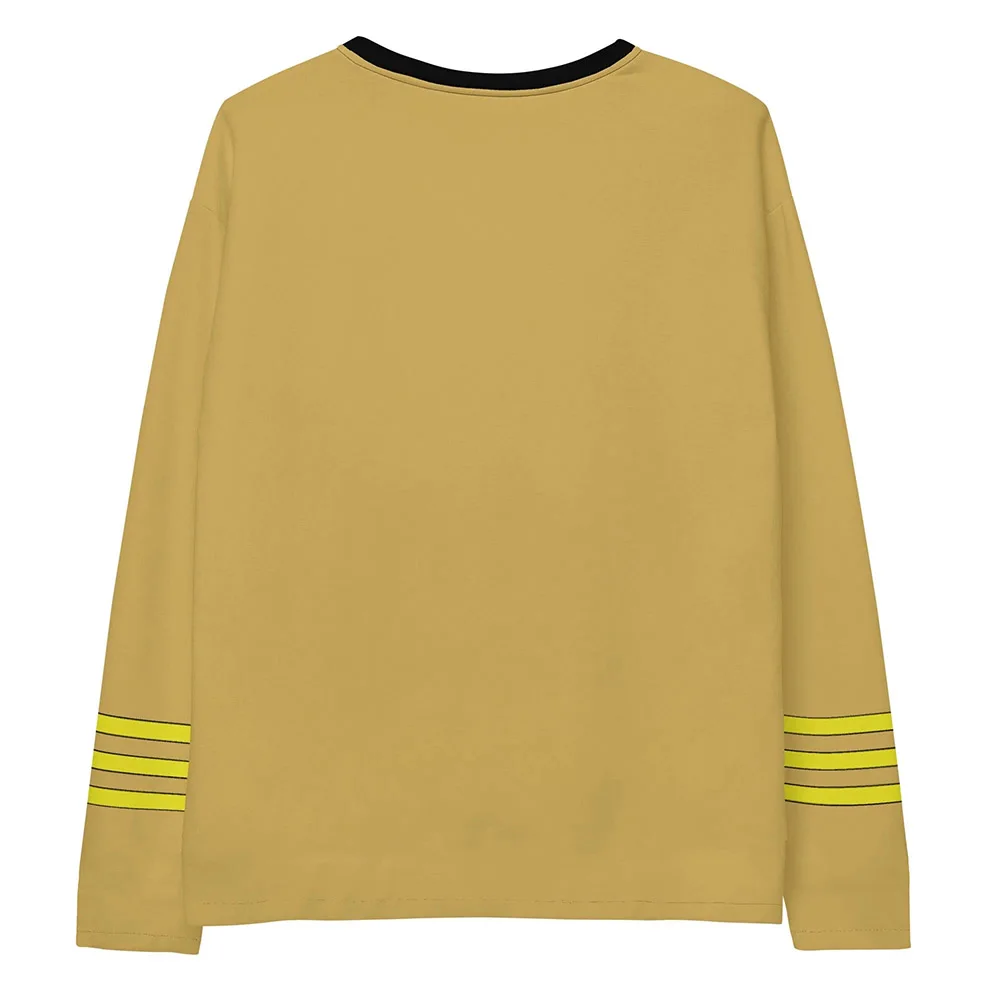 StarTrek Unisex Langarm-T-Shirt mit Retro-Weltraum-Motiv, Rundhals-Oberteil, Lässige Streetwear, Locker Geschnittenes Top für Männer und Frauen – Detail 4