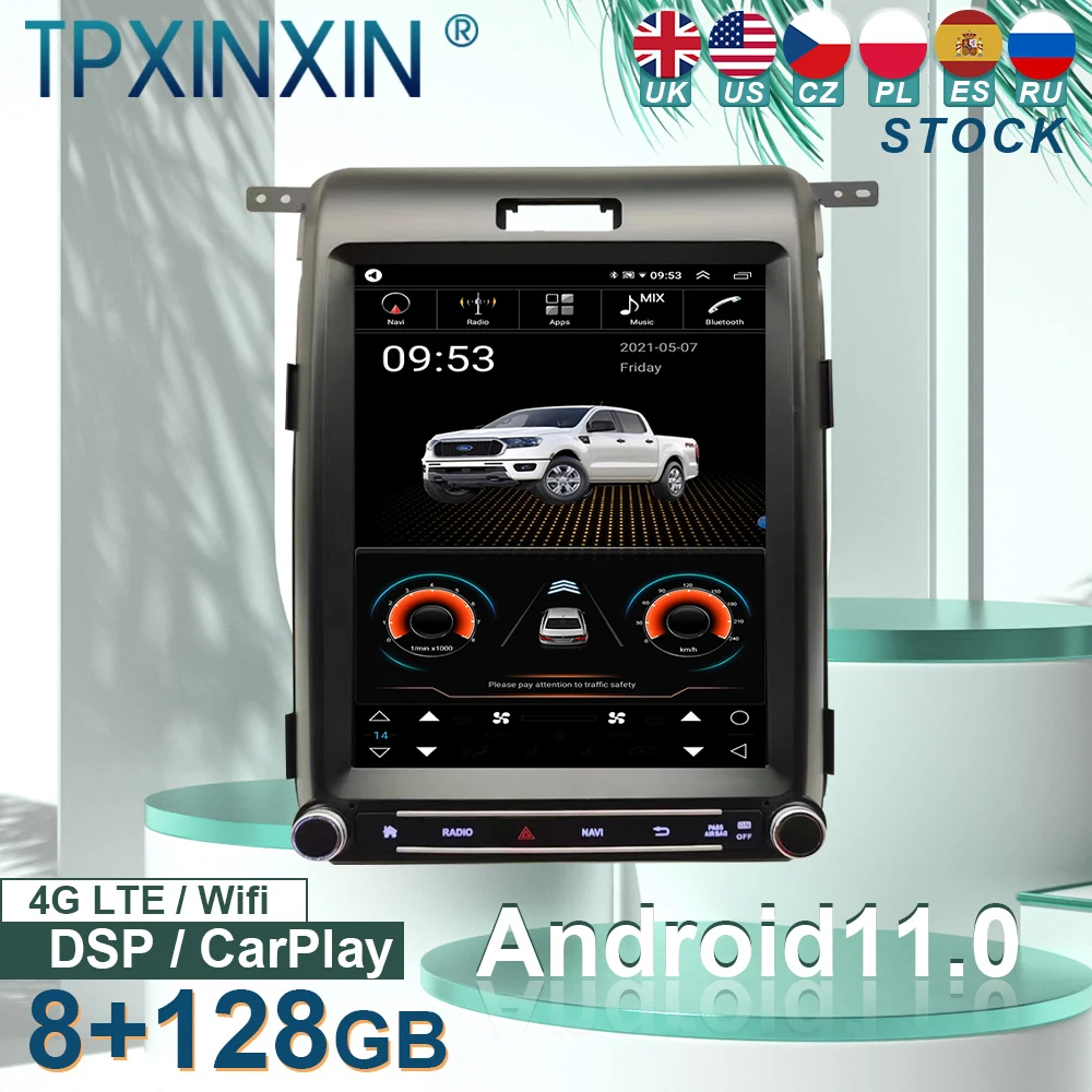 Android Car Radio For Ford Raptor F150 2013-2021 GPS Navigation Multimedia Stereo Head Unit Audio Video Player Carplay