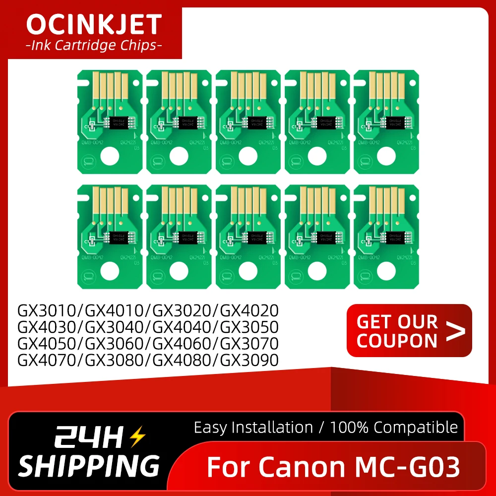 For Canon MC-G03 MCG03 Maintenance Tank Chip 5794C001 GX3020 GX3040 GX3050 GX3060 GX3070 GX3072 GX4020 GX4040 GX4050 GX4060