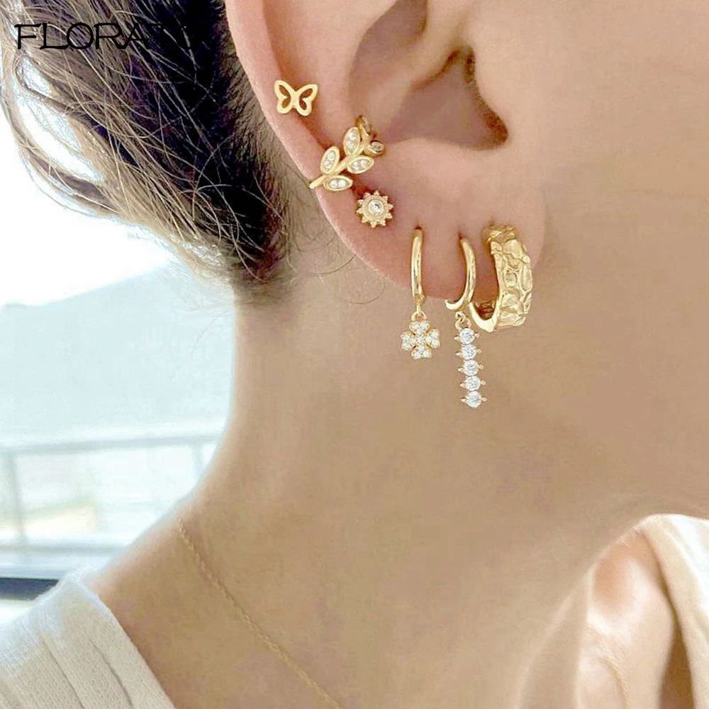 2025 جديد الذهب اللون يترك أقراط مشبكية للنساء الرجال الإبداعية بسيطة C الأذن الكفة غير ثقب الأذن قرط كبس الاتجاه مجوهرات هدية #5