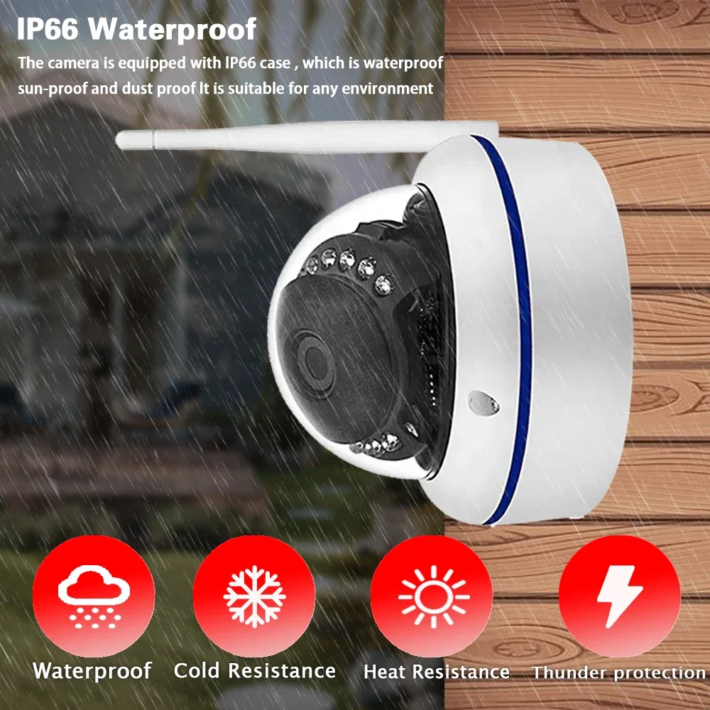 Imagem -03 - Tuya Wireless Outdoor Surveillance Câmera 5mp Câmera Wifi Áudio Câmera ip para Smart Life Home Security Protection Detect