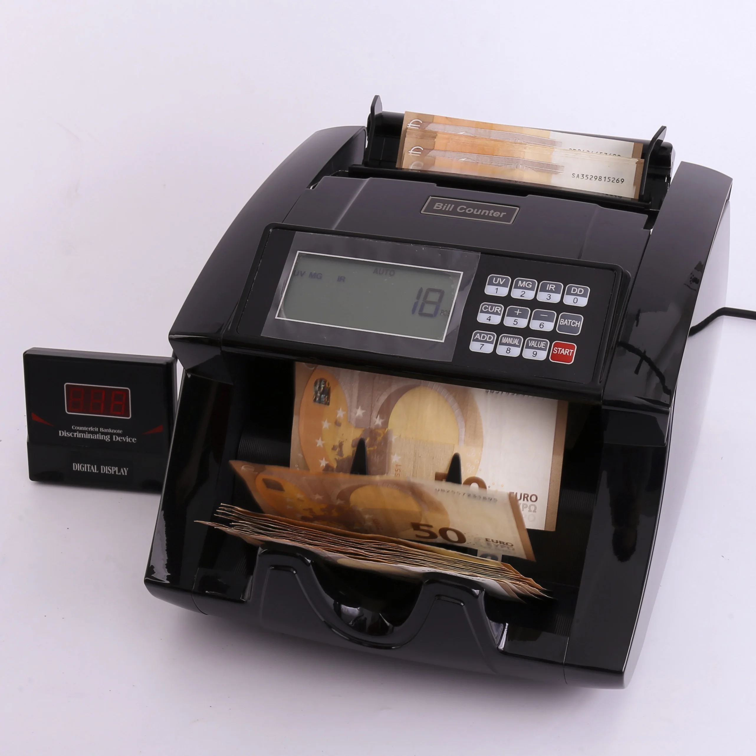 

High Quality UV/MG Cash Counting Machine Fake Money Detector Bill Notes Counter