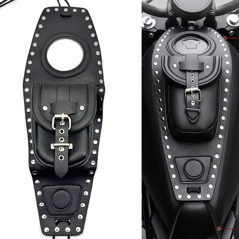 

Универсальная кожаная водонепроницаемая сумка для хранения на бензобак для мотоциклов Honda Rebel 300/500 CM300/CM500, Benda Chinchilla 450