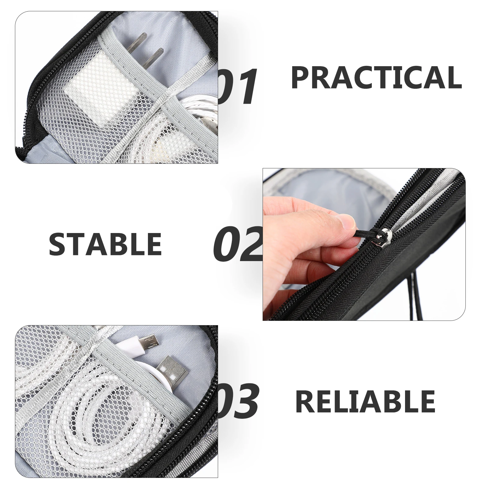 

Accessories Protective Case Electronic Storage Bag Travel Cord Organizer Lightweight Portable Cable for Gym