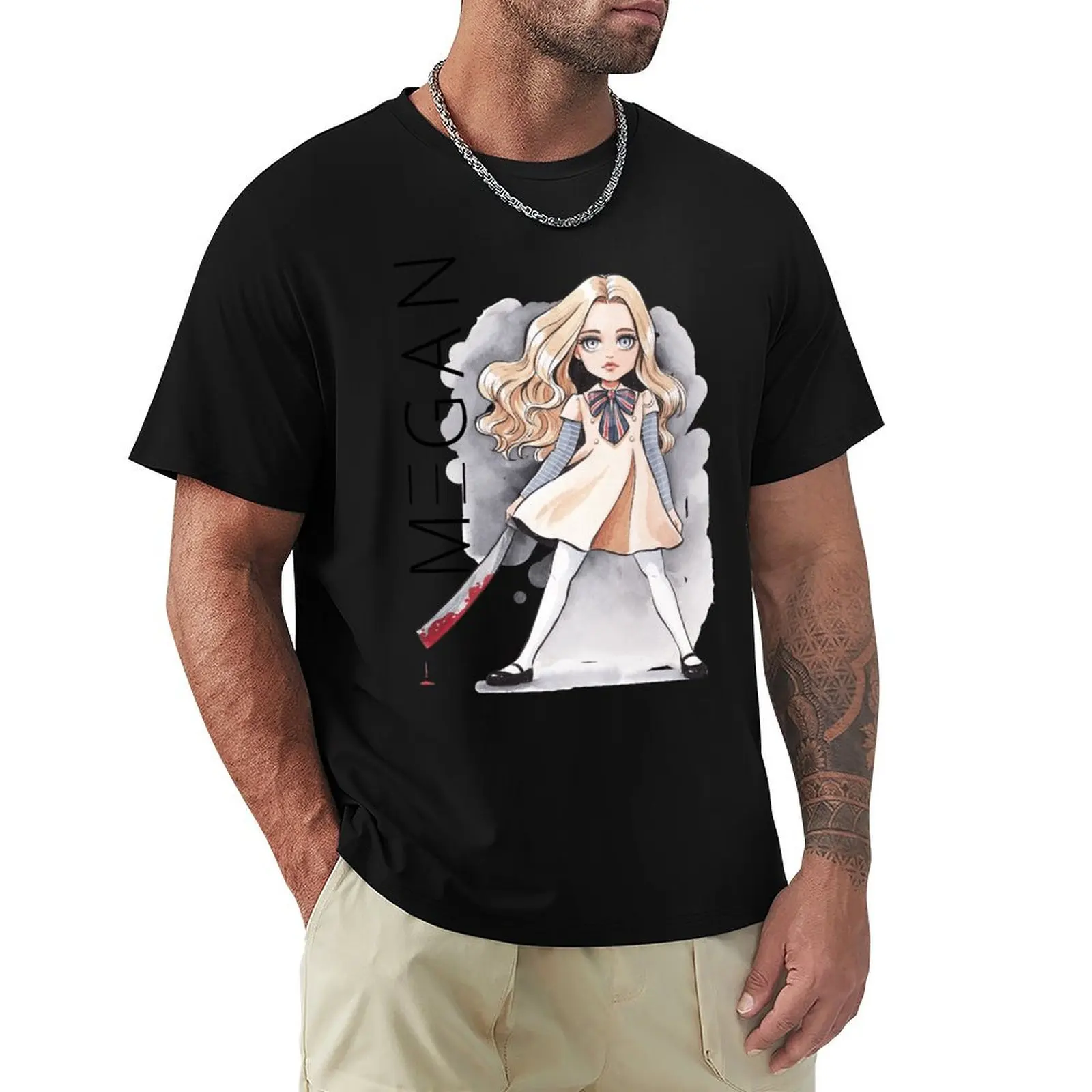 

M3gan T-Shirt anime clothes oversized graphic tee basketball graphic tees men tshirt