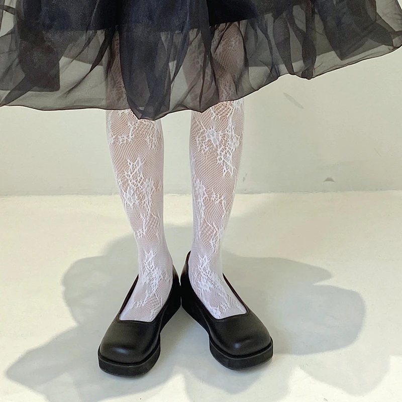 Summer Super Thin Black Tights Women Sexy Vine Jacquard Fishnet Long Stockings Office Ladies Charming Flower Lace Pantyhose New