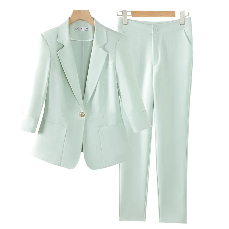 Casual pakset voor dames, zomerdunne stijl, high-end gevoel, klein commuter, professioneel en elegant high-end zakelijk formeel