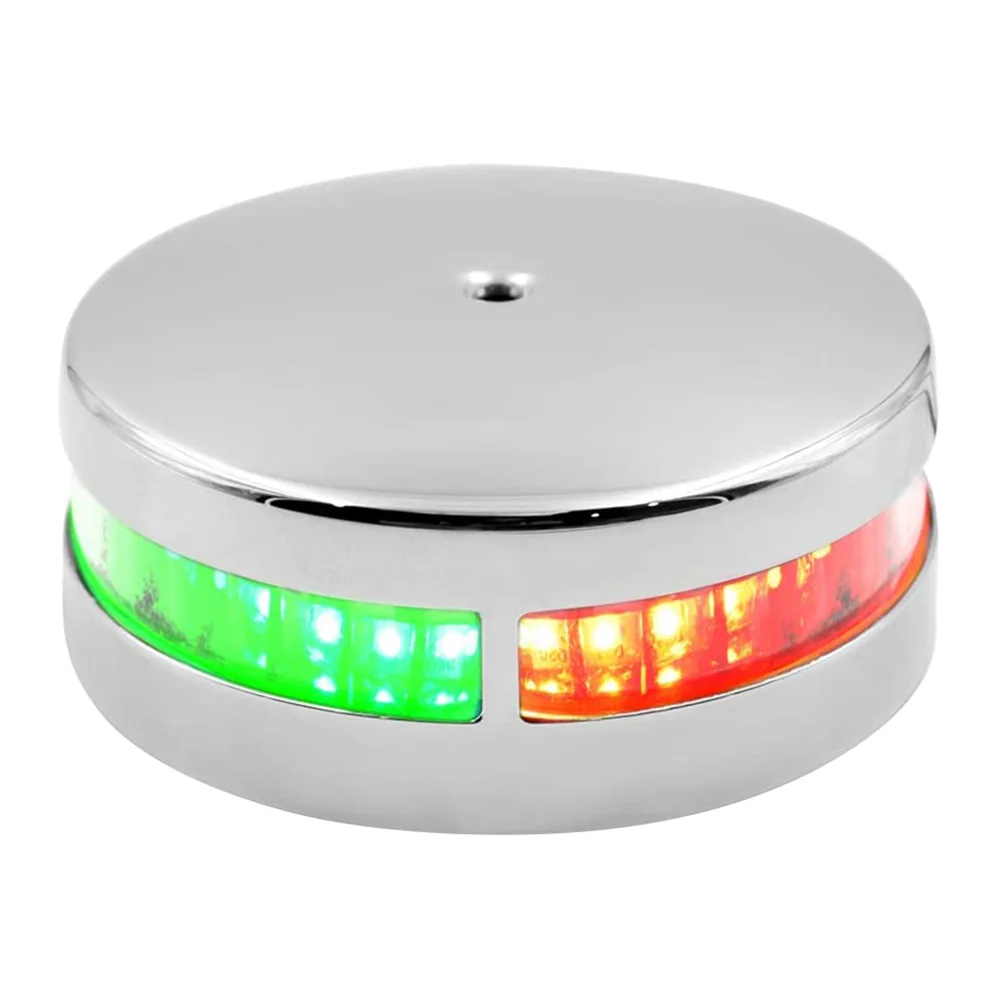 Boat Light Bi-Color Bow Light LED Navigation Lights Red & Green Stainless Steel for Marine Boat Pontoon