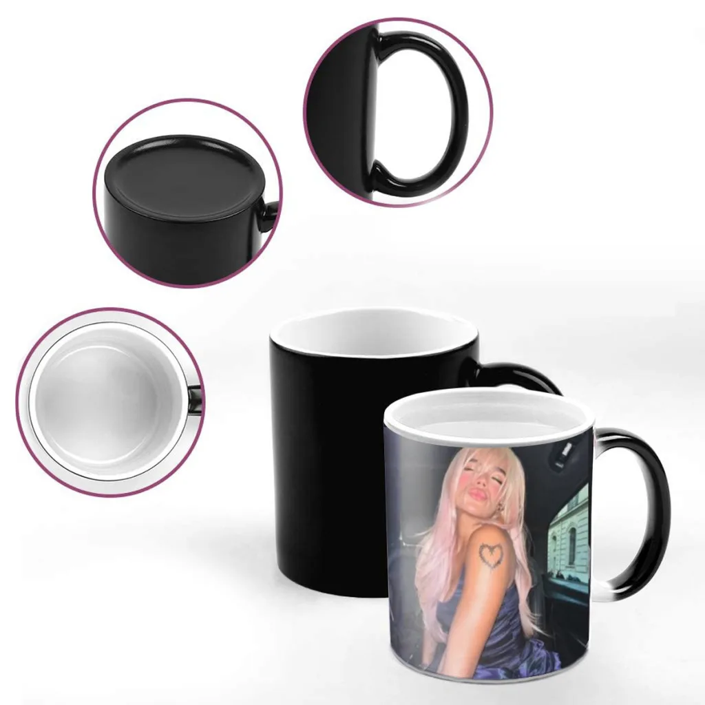 Singer karol g Coffee Mugs Creativ Color Changing Milk Tea Cup Ceramic Magic Heat Sensitive Mug Gifts