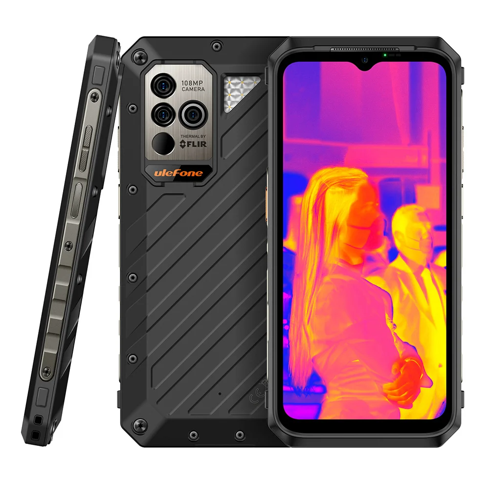 Ulefone Power Armor 18T Ultra Rug telefon kamera termowizyjna 5g 9600mah 66w ładowanie 24gb 512gb wytrzymały smartfon