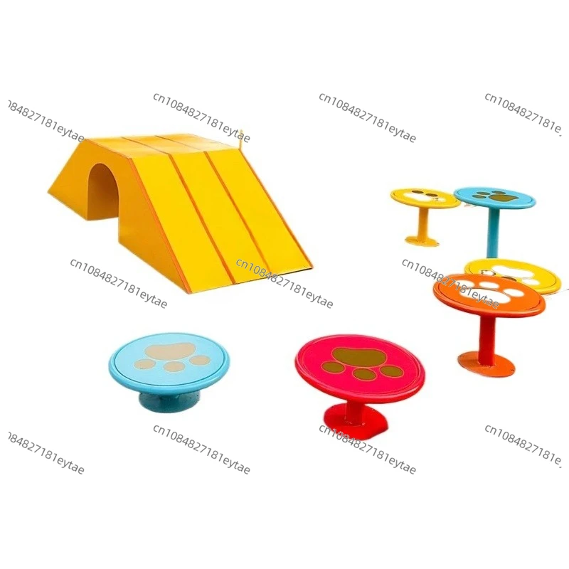 Customized Outdoor Pet Park Amusement Facilities Obstacle Props Dog Toys Drilling Hurdles Physical Training Equipment