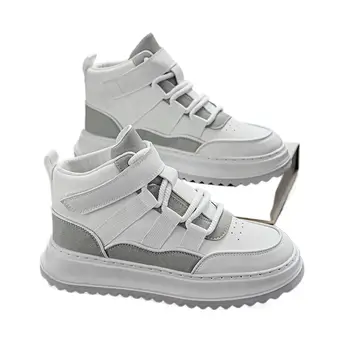 軟底軟面秋季新款經典時尚休閒運動小眾百搭厚底潮流高筒新款男士板鞋 8 最佳銷售 男士高筒鞋 - №2