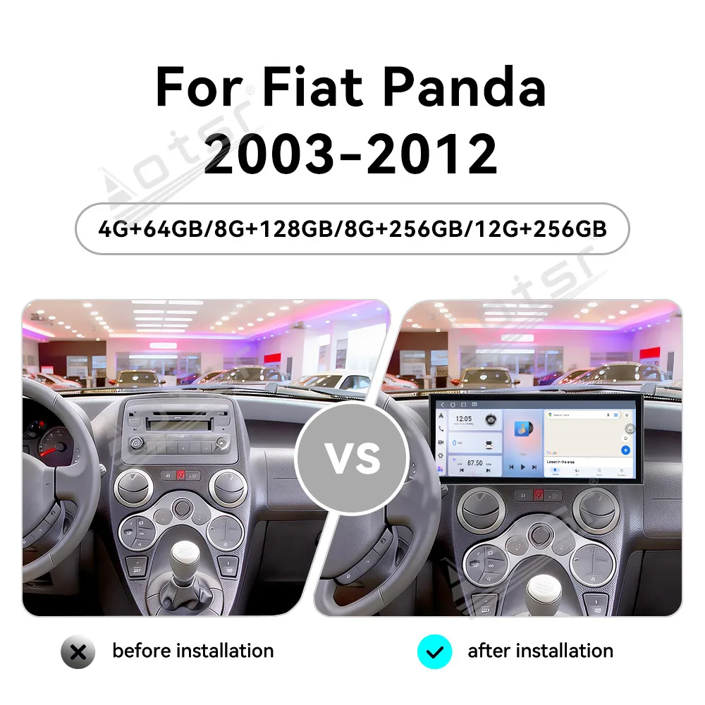 For FIAT PANDA 2003-2012 Android 15 15.8'' HD Car Radio Car Multimedia Video Player GPS Navigation Carplay Unit DSP BT Car Radio