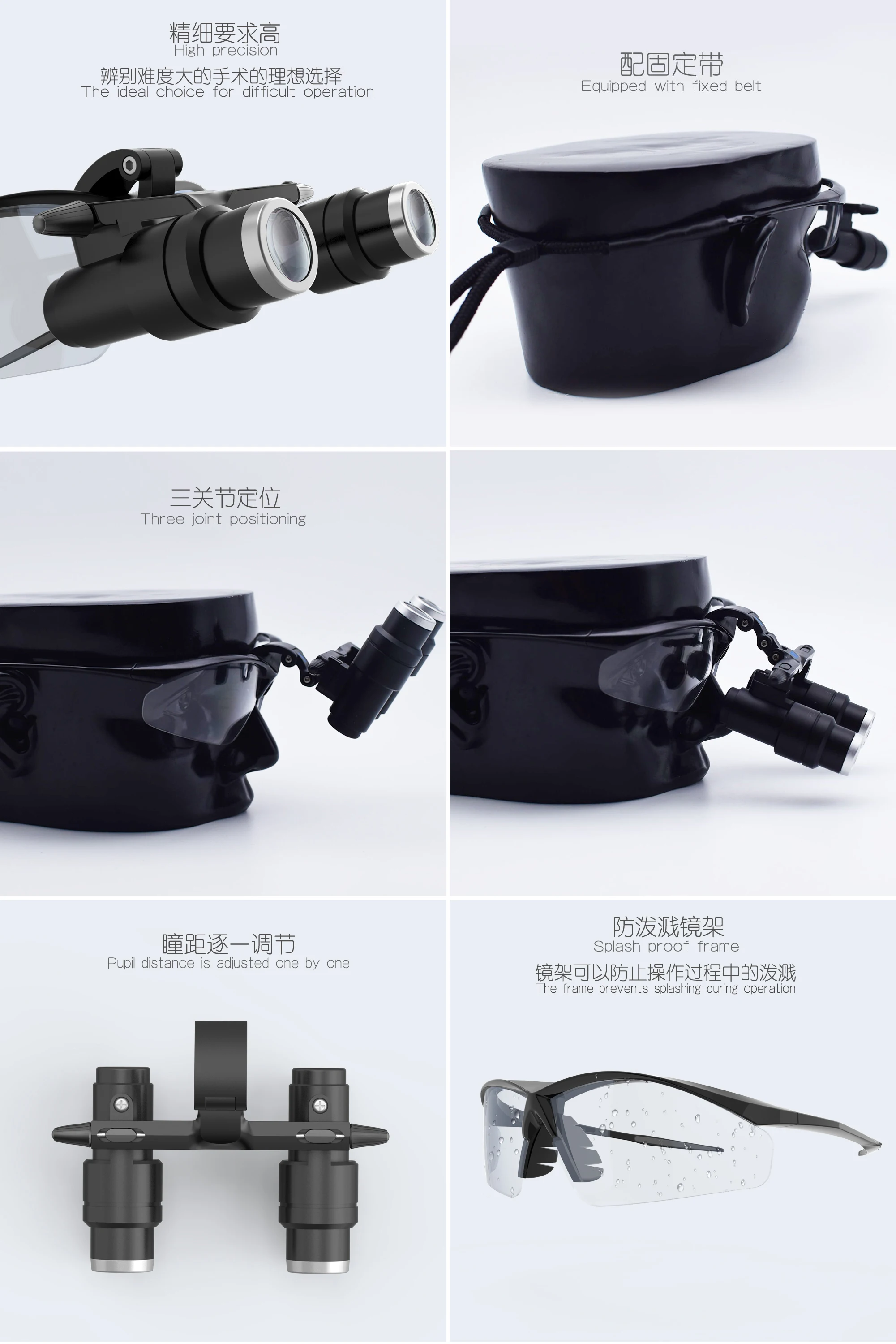 

CE Approved Metal Electric Optical Loupes High Definition Magnifier Daily Use Accessories