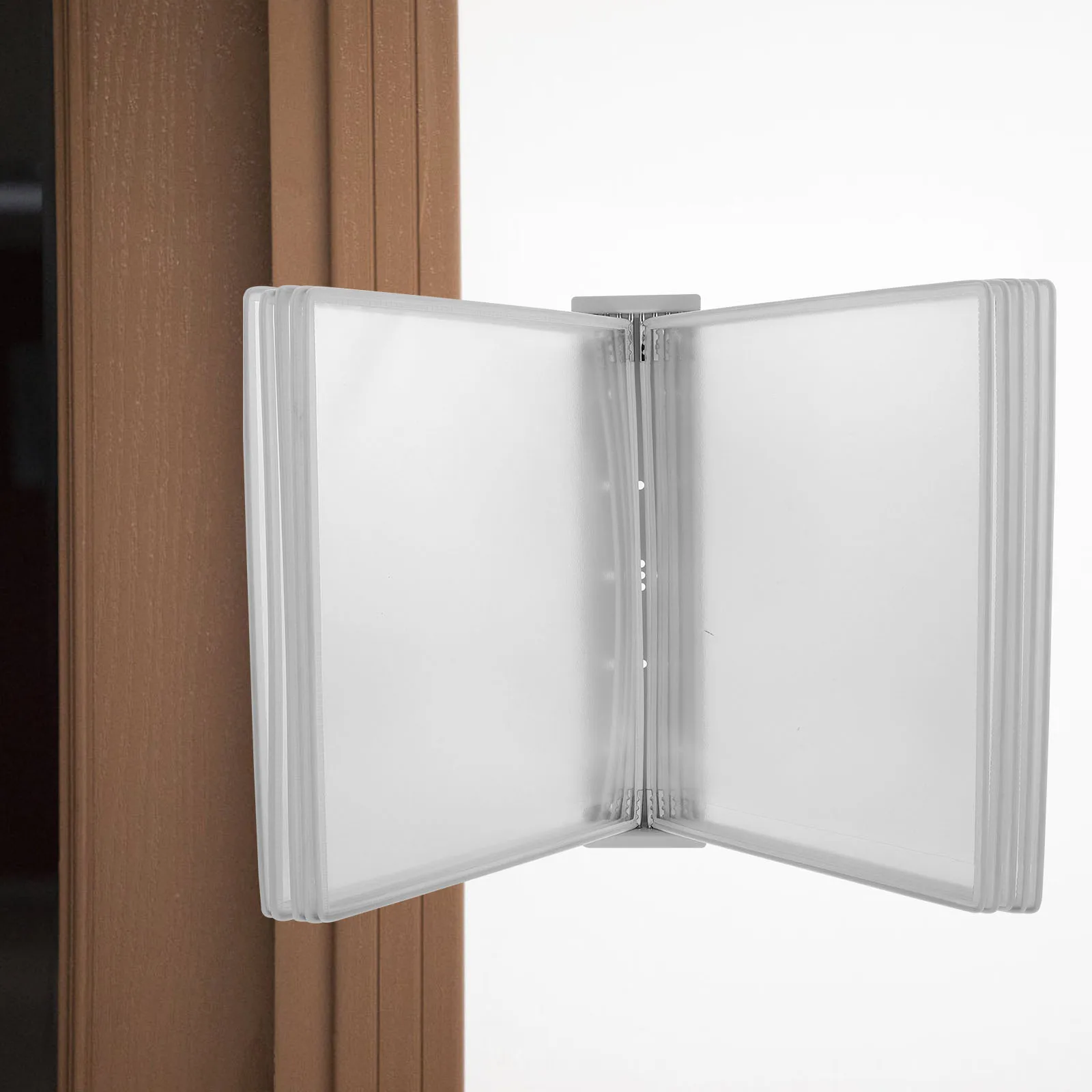 10Page Flip Folder Wall Mounted File ganizer for A4 Documents Large Capacity Storage Display Plastic Hanging Rack Sheet Holder