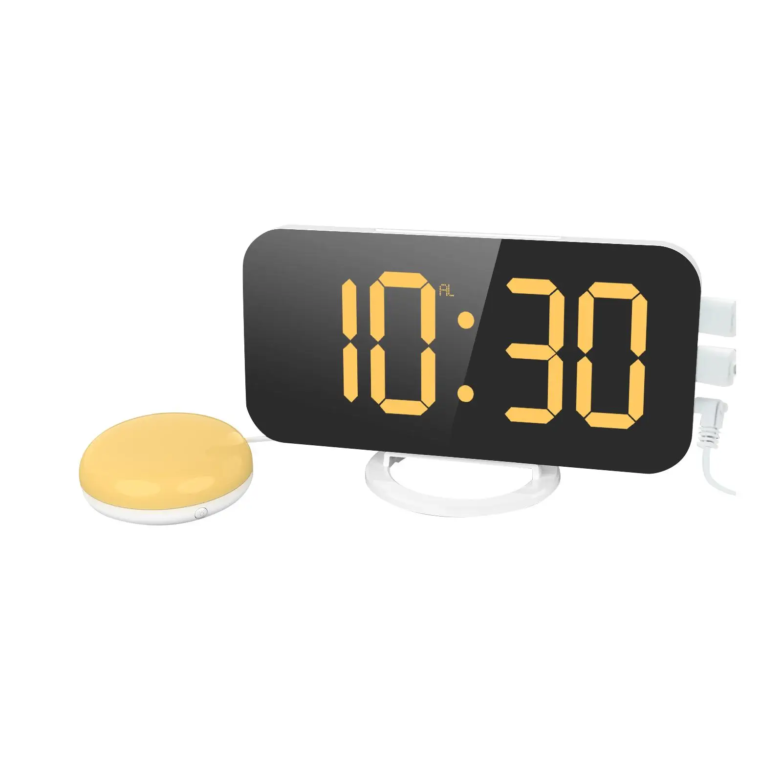 Loud Vibrating Alarm Clock LED Mirrored Clock Digital Alarm Clock Snooze