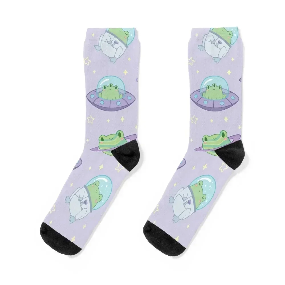 Cute Cosmic Frogs Socks Running set heated cycling Ladies Socks Men's