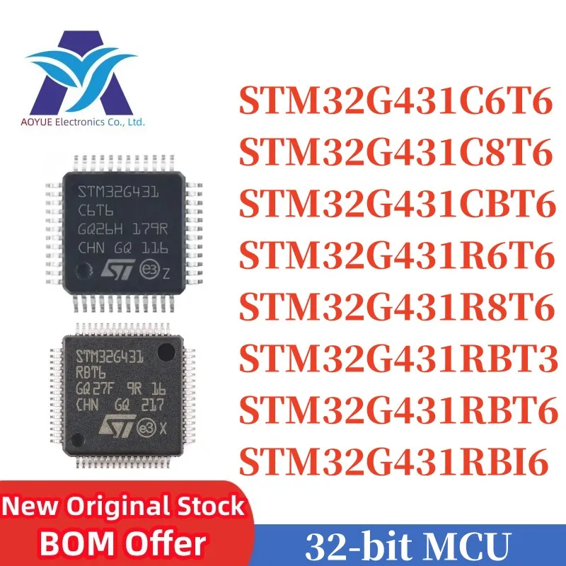 STM32G431C6T6 STM32G431C8T6 STM32G431CBT6 STM32G431R6T6 STM32G431R8T6  STM32G431RBT3 STM32G431RBT6 STM32G431RBI6 TR