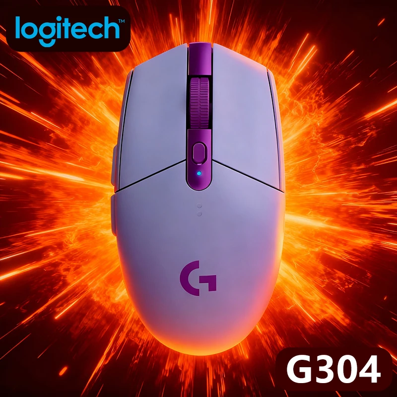

Logitech G304 Wireless Gaming Powerhouse: 12000 DPI High-Accuracy HERO Sensor, 6 Custom Buttons, Extended Battery Life, Perfect