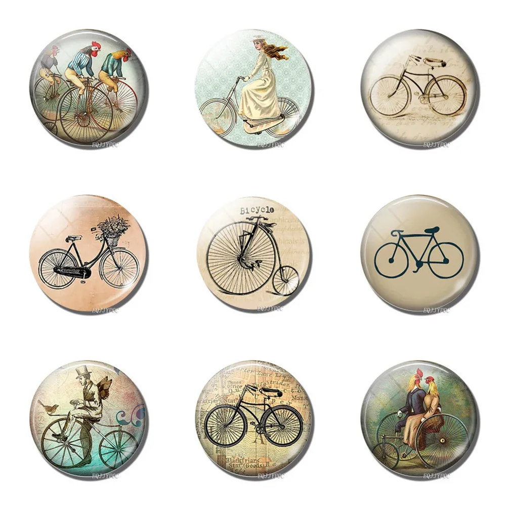 Circular Refrigerator Sticker Glass Bicycle Magnet Whiteboard Strong Suction Fixed Note Creative Decoration 30mm