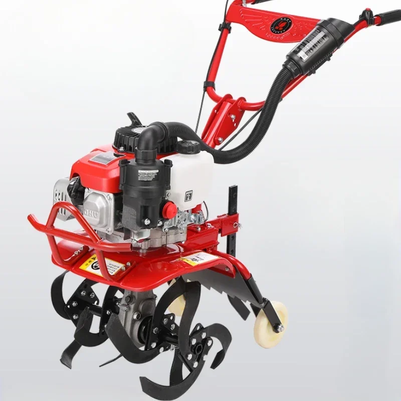 Micro Tiller Agricultural Small Trenching Machine Cultivated Land Household Loosening Soil Plowing Rotary Tiller Machine