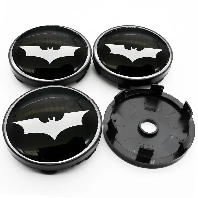 4PCS 56+60MM Bat Emblem Universal Car Wheel Center Hub Caps Cover Sticker For BMW Hyundai AUDI FORD SUBARU LEXUS DODGE