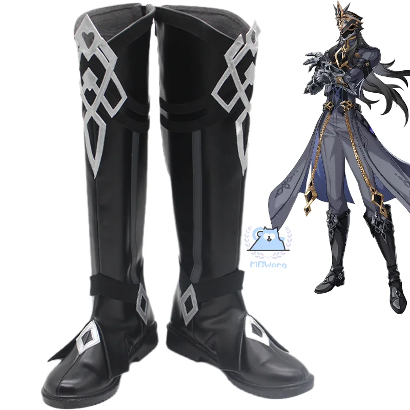 

Genshin Impact II Capitano Cosplay Shoes The Captain Cosplay Shoes Boots Sentinel Knight Thrain Cos For Hallowmas Party Adult