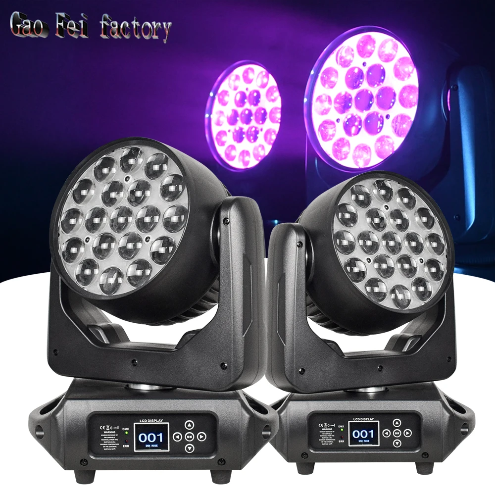 conduziu a luz principal movente 16 24ch rgbw 4in1 da lavagem do zumbido para a iluminacao da festa da discoteca do dj da fase 19x15w 01