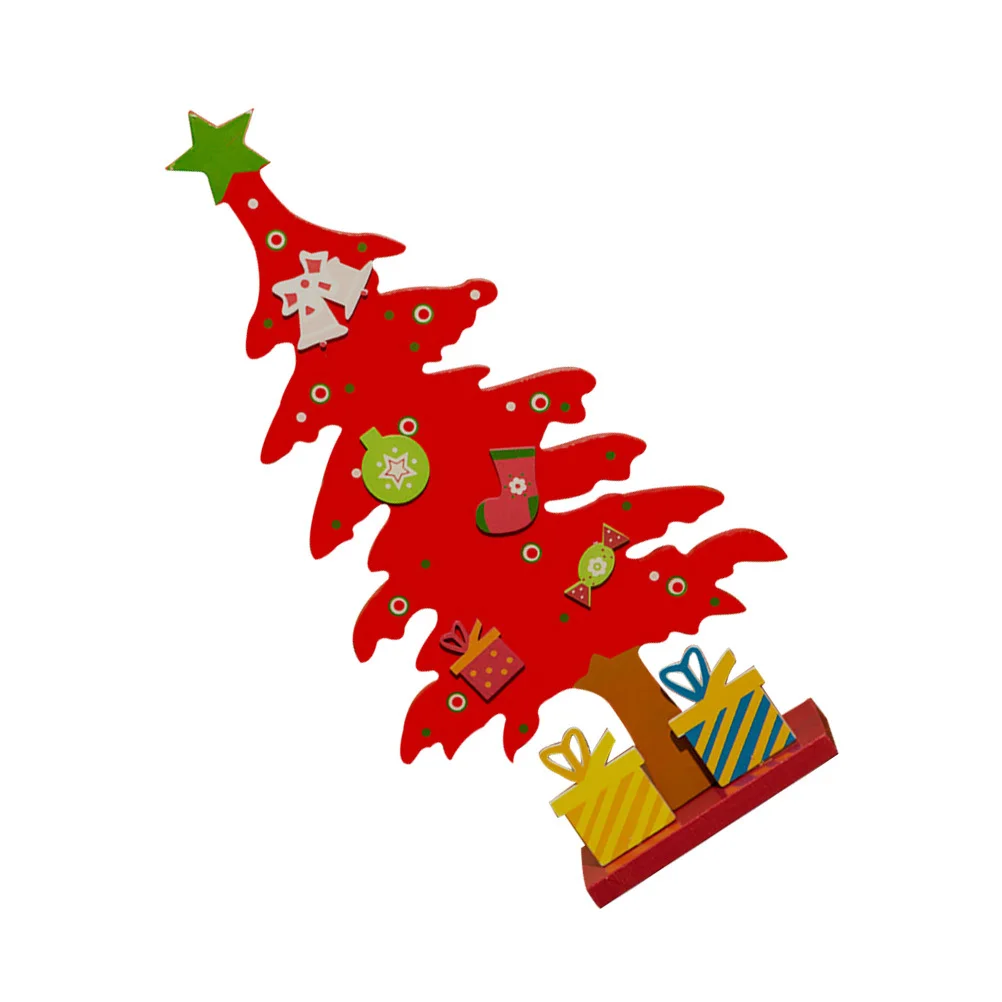 

Wooden Christmas Tree Desktop Xmas Ornament Table Decoration Bedroom Living Room Car Gift Wooden Christmas Tree