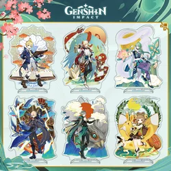Anime Genshin Impact Kaveh Alhaitham Lumine Baizhu Acrylic Stand Figure Display Model Plate Cosplay Tabletop Gift