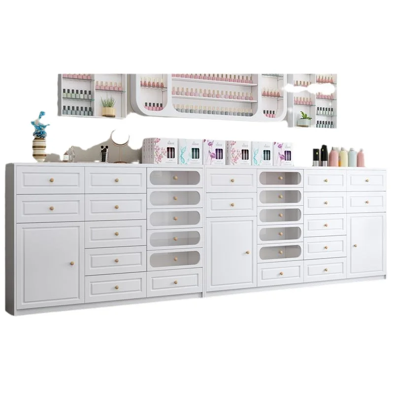 

Nail shop display cabinet Nail art cabinet Floor cabinet Nail polish glue storage Wall swatch