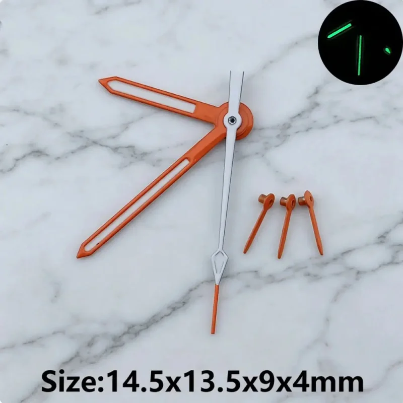 14.5*13.5*9*4mm Speed Master Watch Hands Suitable for VK63 VK63A Quartz Movement C3lumiouns Spare Parts Assembly Watch