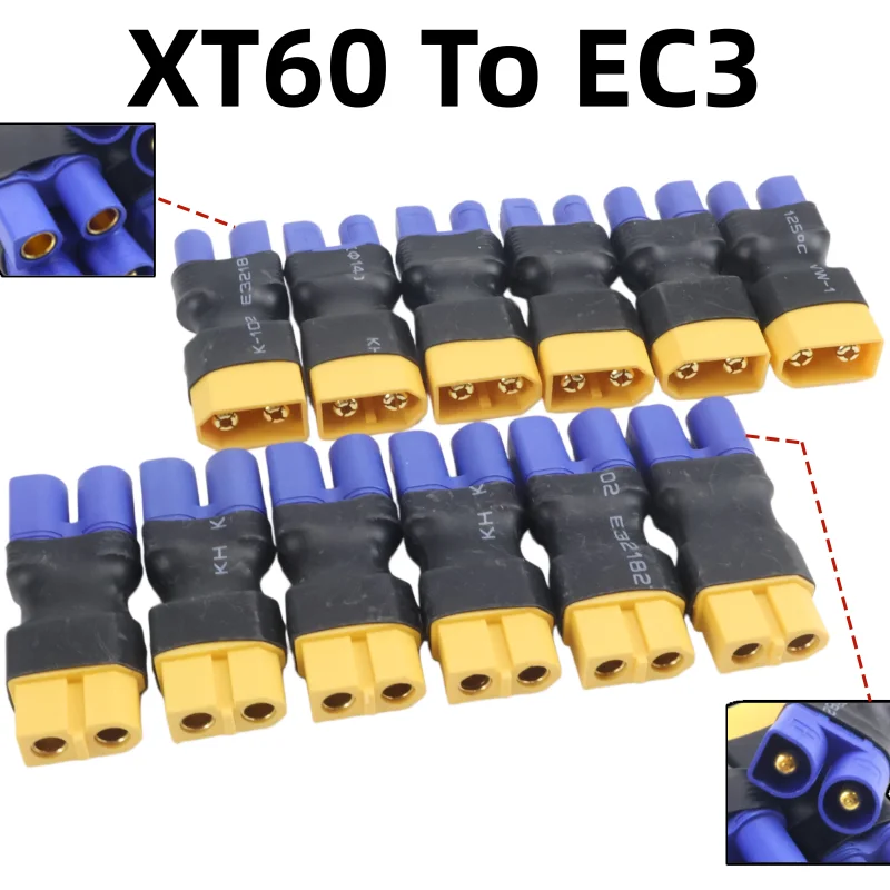 1/5 Stück EC3 zu XT60 T-Adapter Buchse / Stecker RC Lipo Akku Steuerungsteile DIY