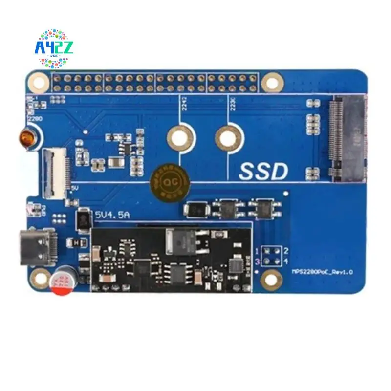 a42z-mps2280-poe-for-raspberry-pi-5-pcie-to-m2-nvme-ssd-expansion-adapter-board-hat-pi5-2280-2242-2230