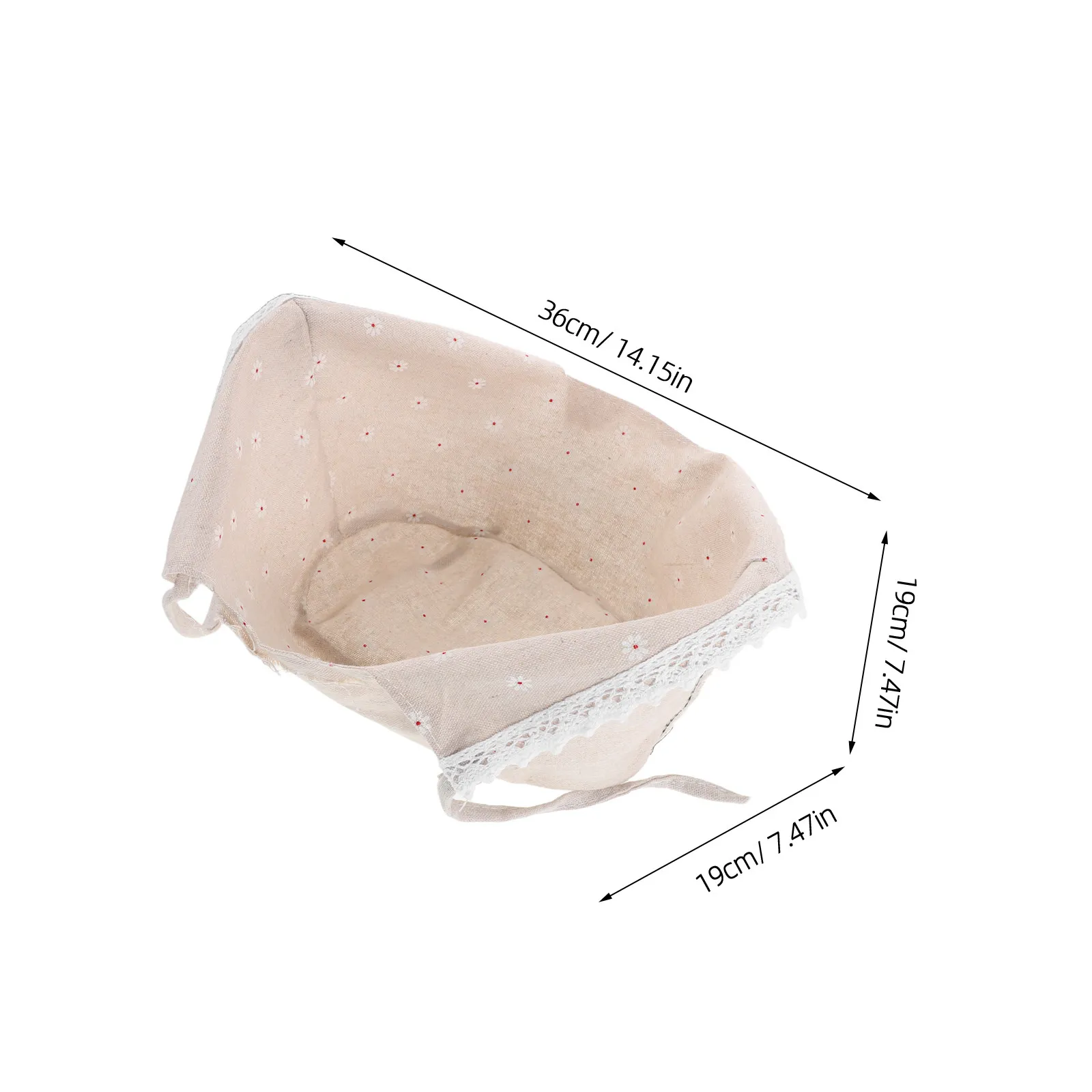 4Pcs Washable Fabric Basket Liners Fitted Replacement for Wicker Picnic Storage Baskets Boho Farmhouse Pattern Decorative Cloth view 6