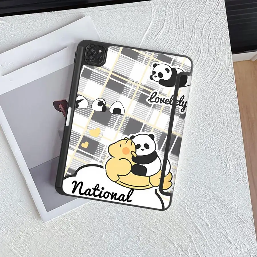 

Funny Panda Cute Tablet Case For iPad Pro 2025 Air 4 5 M3 M2 1 2 M4 11inch Mini 6 7 Pro 11th 10th 9th 8th 7th 12.9inch Holder