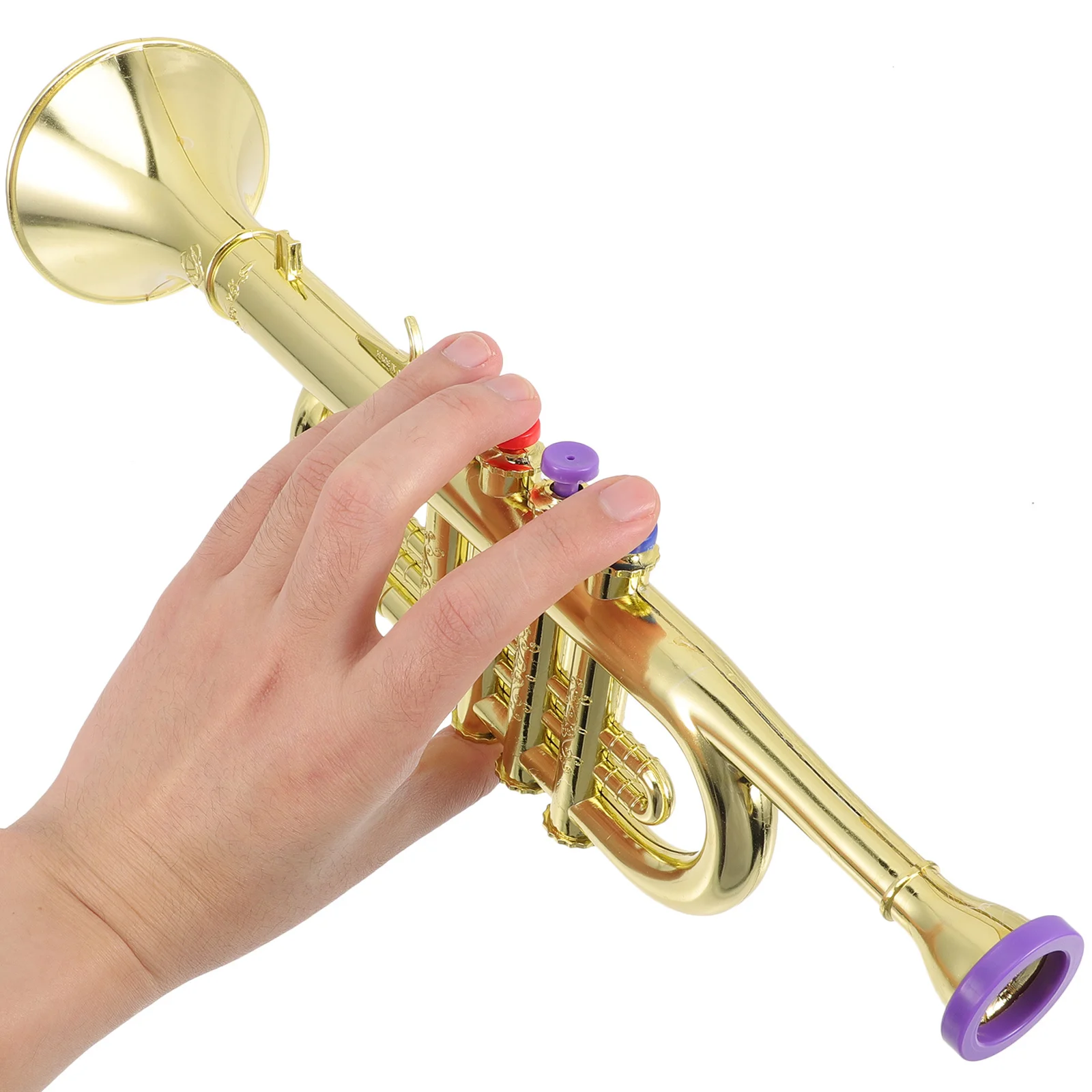 

Realistic Design Simulated Trumpet for Kids Fun Musical Plaything Enhances Musicality Rhythm Discrimination Creative Learning