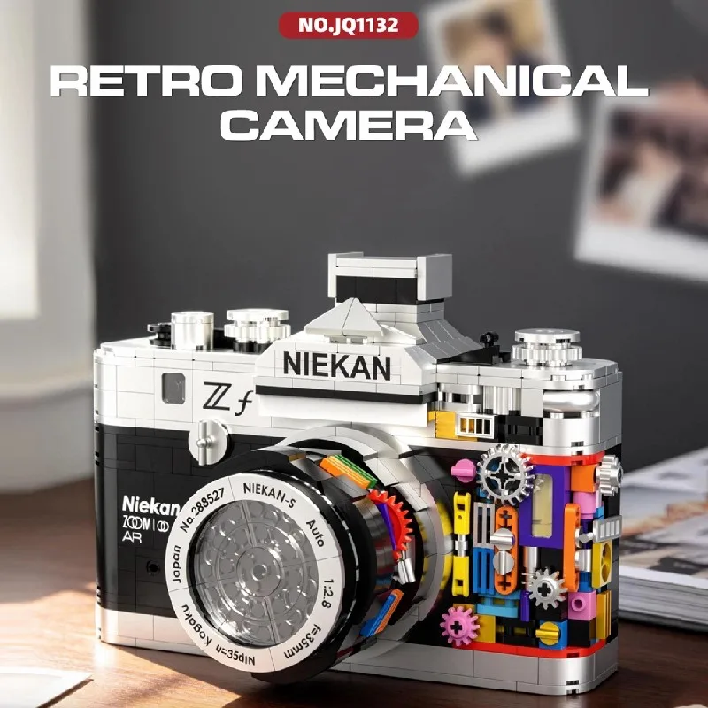 

Креативный ретро-конструктор в виде камеры, механическая сборная модель ручной работы, настольные украшения, игрушки, подарки для взрослых и детей, 865 деталей