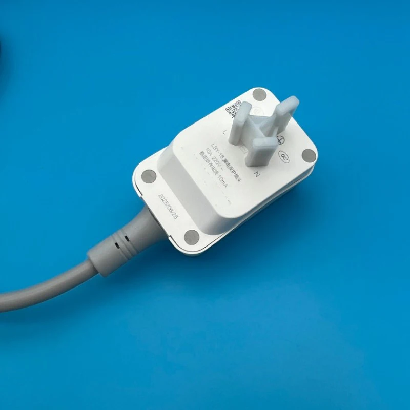 Plugue de proteção contra vazamento, cabo de alimentação inteligente para banheiro, decoração especial com fio protetor de vazamento anti-choque elétrico