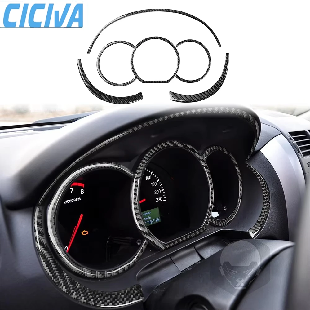 For SUZUKI Grand Vitara 2006-2013 Real Carbon Fiber Car Speedometer Instrument Panel Accessories Interior Strips Auto Stickers