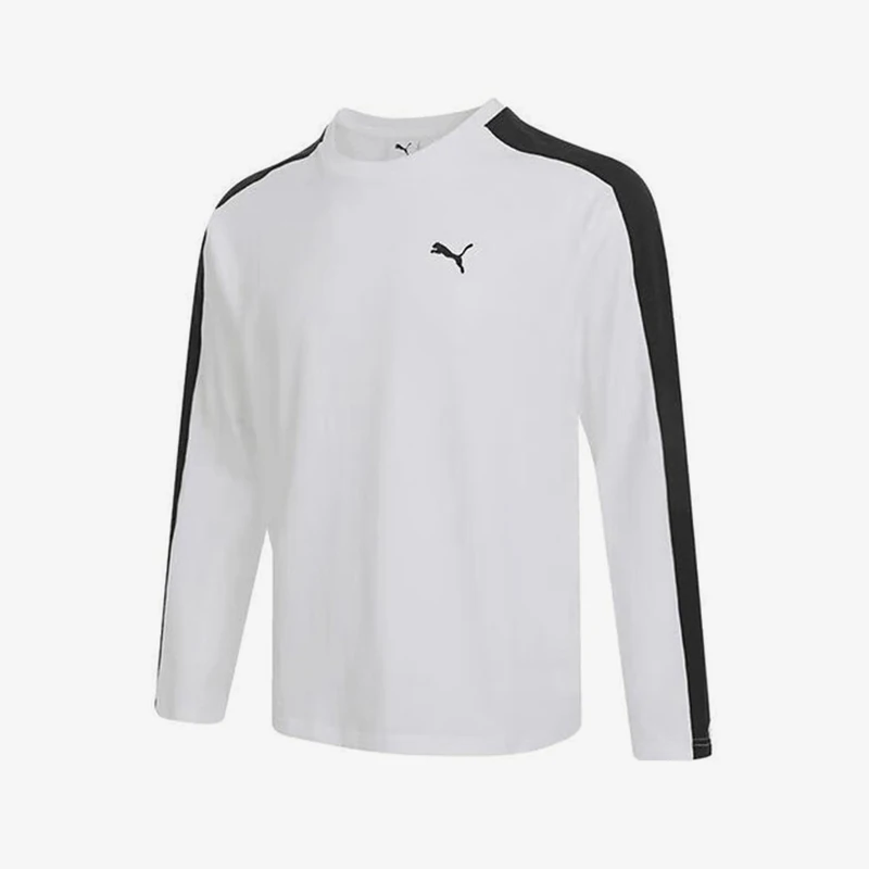 

Оригинальная мужская футболка Puma свободного кроя с круглым вырезом и длинными рукавами, простая повседневная модель 634785-02