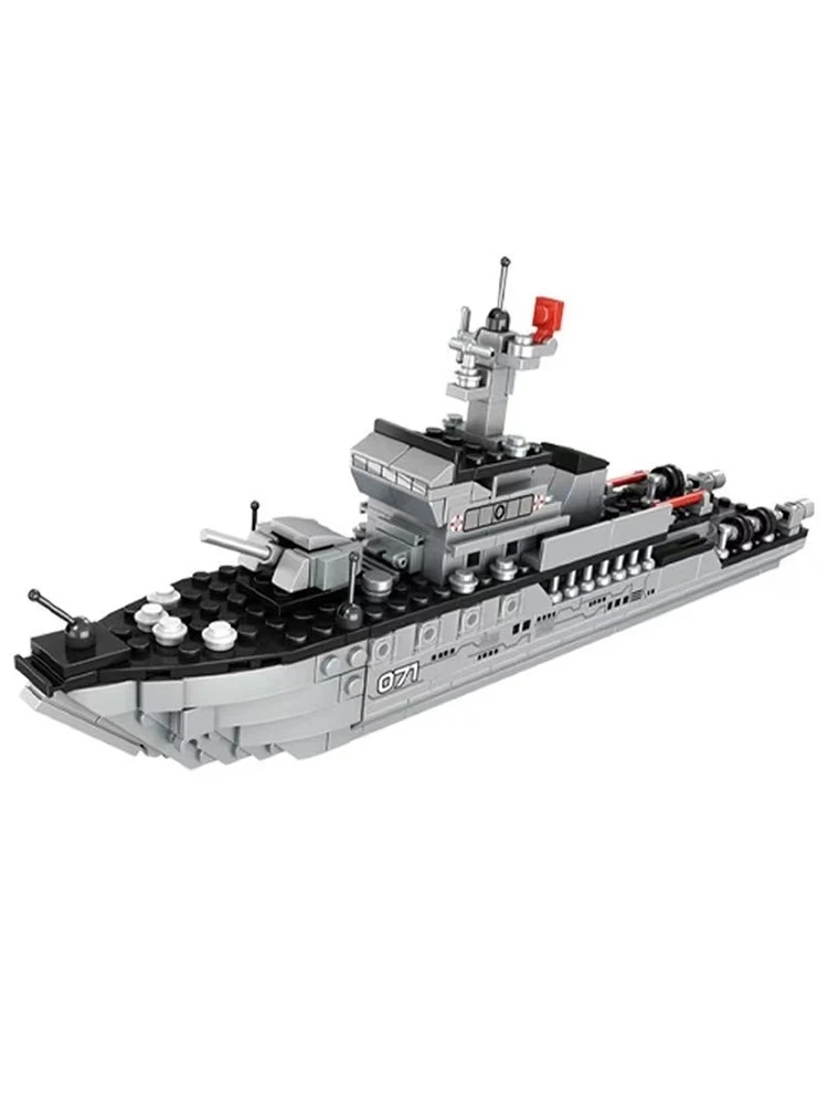 Set di blocchi di costruzione per navi da guerra della Seconda Guerra Mondiale - Kit modello di navi della marina militare da 300 pezzi, Corazzata/Porterei/Collezione sottomarino della Seconda Guerra Mondiale, S