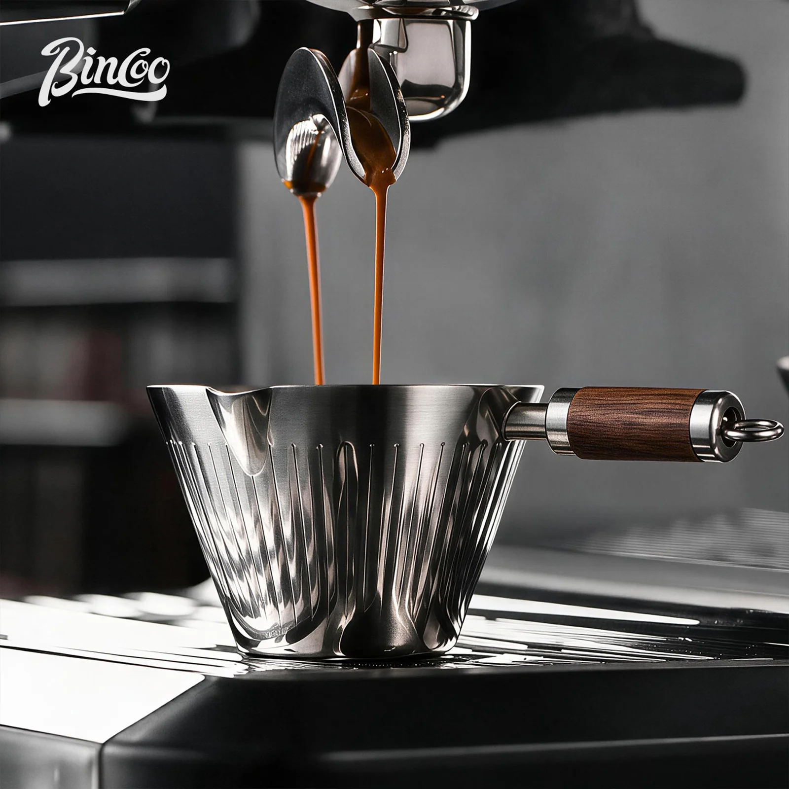Bincoo 304 Stainless Steel Espresso Measuring Cup – Drip Tray Receiver with Scale, Coffee Machine Extraction Cup view 5