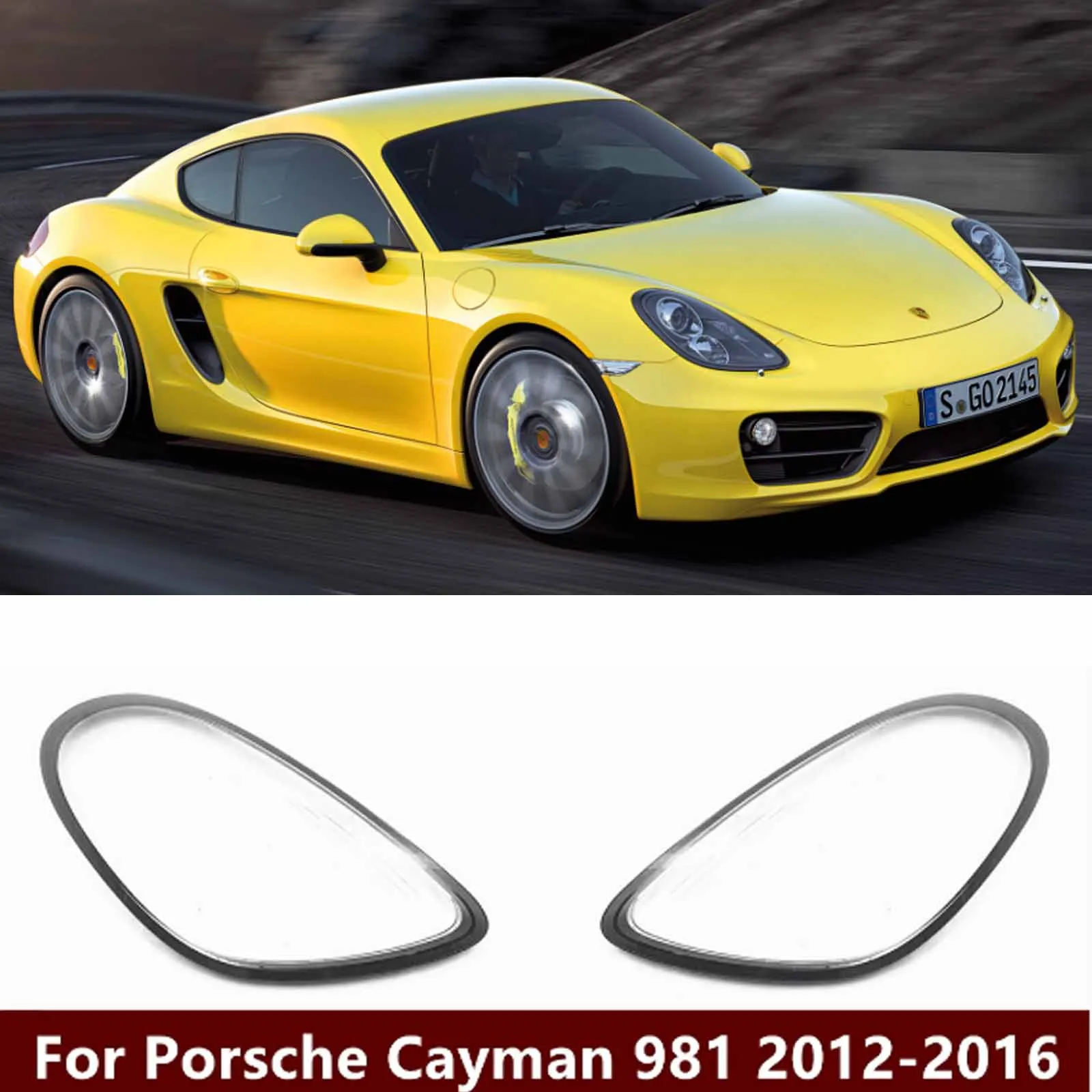 

For Porsche Cayman 981 Boxster 20122013 2014 2015 2016 Headlamp Cover Car Headlight Lens Replacement Front Lamp Shade Auto Shell