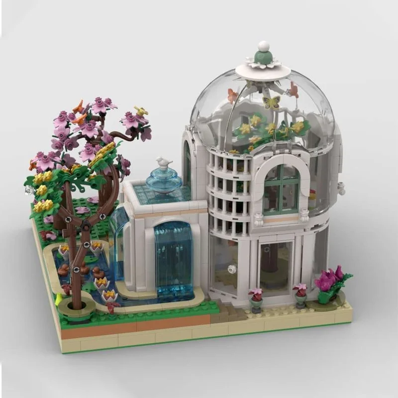 1937PCS MOC Giardino Botanico Building Blocks FAI DA TE Piante In Miniatura Fiori Paesaggio Modello Giocattolo Educativo per Bambini e Collezionisti