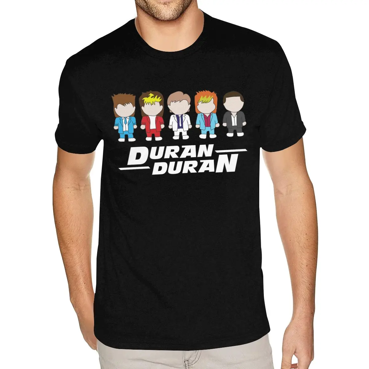 تي شيرت Duran بأكمام قصيرة ورقبة دائرية من القطن الخالص تي شيرت مضحك للرجال